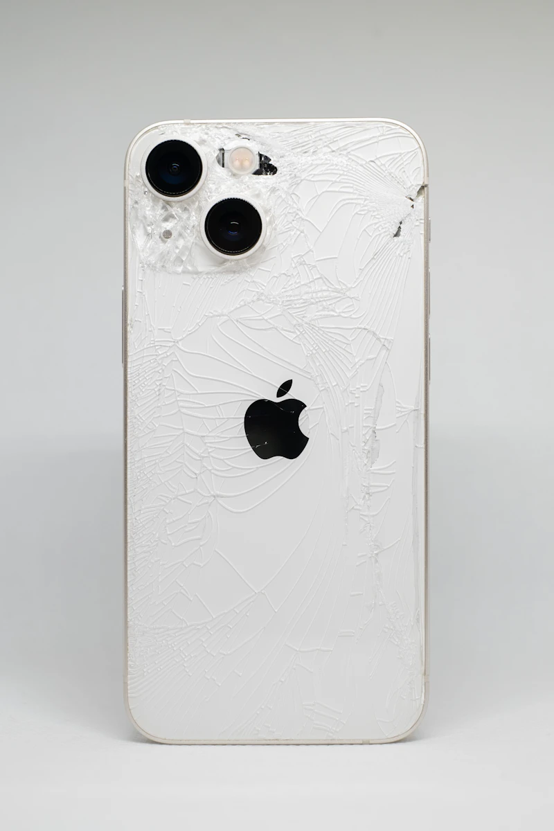 Smartphone with a cracked screen