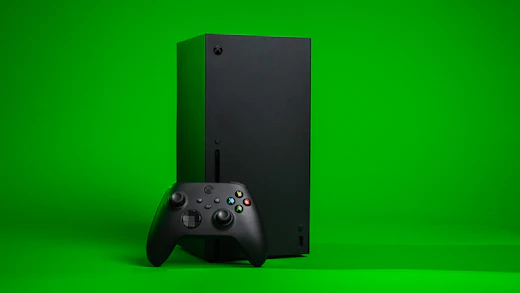 Xbox Series X console with a controller